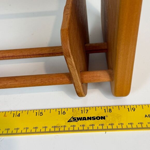 Vintage Napa Valley Box Co Wooden Adjustable Rack Tabletop Bookshelf - Picture 6 of 8